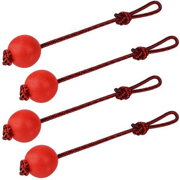 Sett med 4 slitesterke interaktive gummiballer for hunder, uten batteri[YJD] 4 pcs