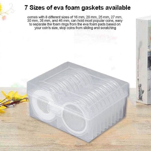 20 st Souvenir Myntkapslar med Matchande Pad Förvaringslåda Samlarobjekt [YJD] Clear