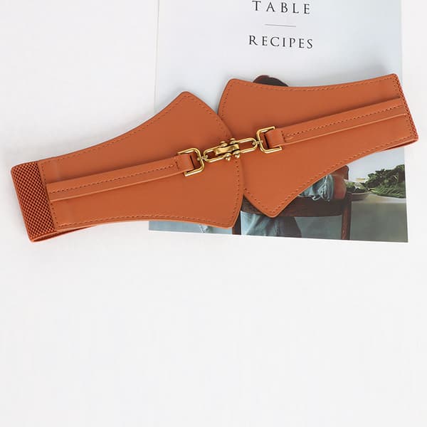 Vintage Strækbælte Bredt Taljebånd til Jeans Tøj[YJD] camel