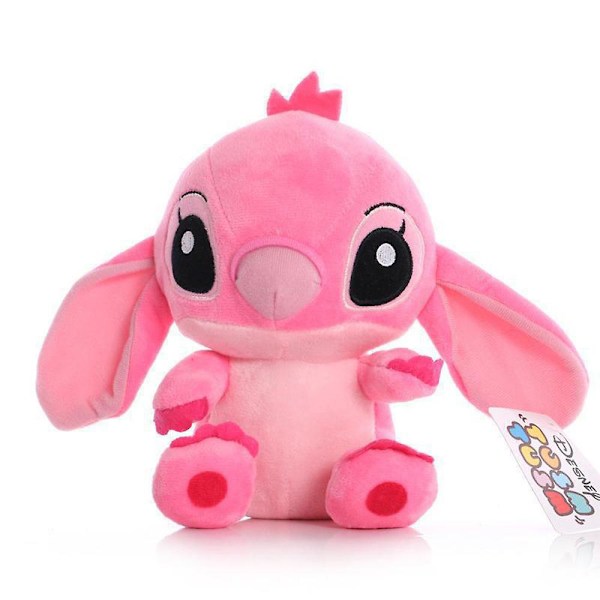 Mjuka plyschdjur för barn 18 cm Lilo & Stitch, plyschdocka, heminredning för soffa (YJD) Pink