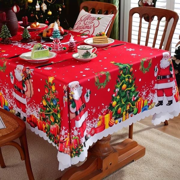 Julduk - Tecknad design - Röd - Polyester - 150x180 cm (YJD)