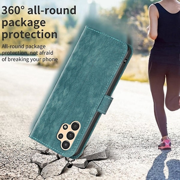Plånboksfodral med mönster för Samsung Galaxy A23 4G/A23 5G (Global Version)/M23 5G/M13 4G/F23 5G [HK] Green Style D Samsung Galaxy A23 4G