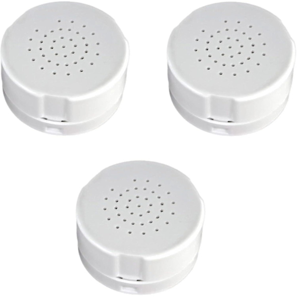 Stemmeopptaker for Teddybjørn Trykkbar Opptakbar Stemmeboks Opptakermodul 30 Sekunders Opptaker for Plysjdyr Plysj Leke Pute (YJD) white (Pack of 3)
