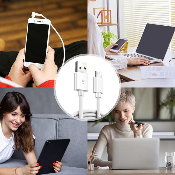 USB B hurtigladekabel - 3A 3m datakabel for digitale enheter | Høyhastighetskabel med forsterkede kontakter, lang ladeledning for [YJD]