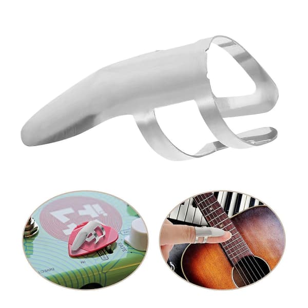 18 stk. gitar-fingerplekter i rustfritt stål for gitarbruk [YJD]