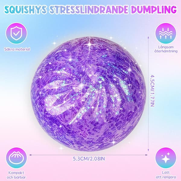 Squishy Squeeze Dumplings 12 stk. dampbare leker for barn [YJD]