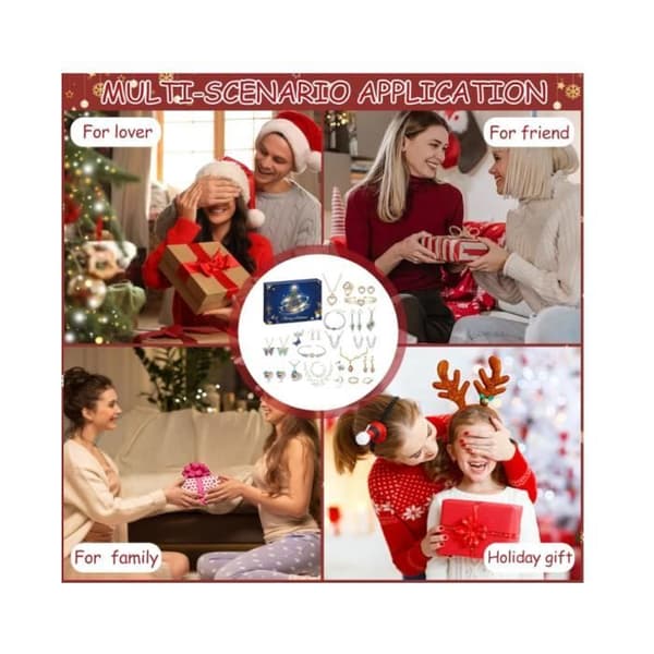 Julekalender Smykker 2024 | Julepynt til Kvinder | 24 Små Gaver Julekalender | Nedtælling til Jul [YJD]