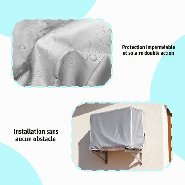 Utendørs luftkondisjoneringsdeksel 85x35x60cm, vanntett vinterbeskyttelse for varmepumper (Ingen) (YJD)