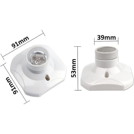 Garagelamphållare E27 2-pack plast för taklampor inomhus AC 230V[YJD]