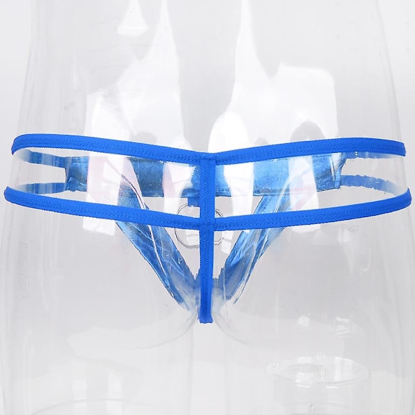 \"4 Färger Herr T-Back Underkläder Låg midja Man Bikini G-String Tanga\"[HK] Blue