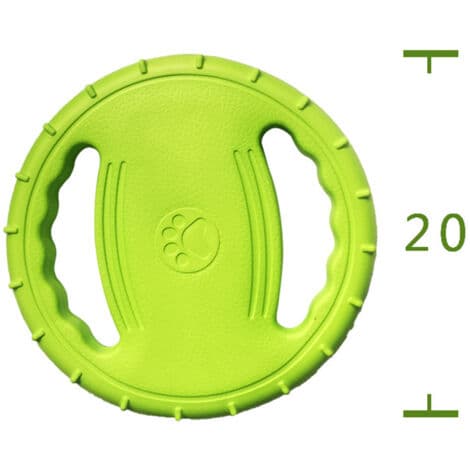 Flydende frisbee af hårdt gummi til hunde, 20 cm diameter (grøn)