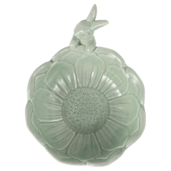 1 st Keramisk Påskhare Skål Fest Servis för Fruktsallad Servering[YJD] Light Green 20.00X18.00X12.00CM