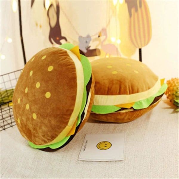 Mat Throw Pillow Plysch Stor Hamburger 30cm Mjuk Soffa Kudde Kudde Barn Barn Vän  (YJD)