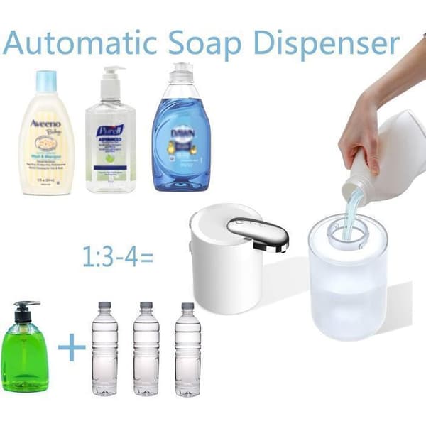 Automatisk skummande tvåldispenser, 380 ml, beröringsfri, för badrum, varmvatten (YJD)