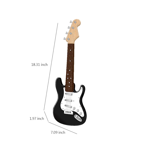 Mardi Gras Gave Guitar Legetøj Til Børn, 4 Strenge Elektrisk Guitar Musikalske Instrumenter Til Drenge Og Piger, Bærbar Elektronisk Instrument, Begi  (YJD) Black