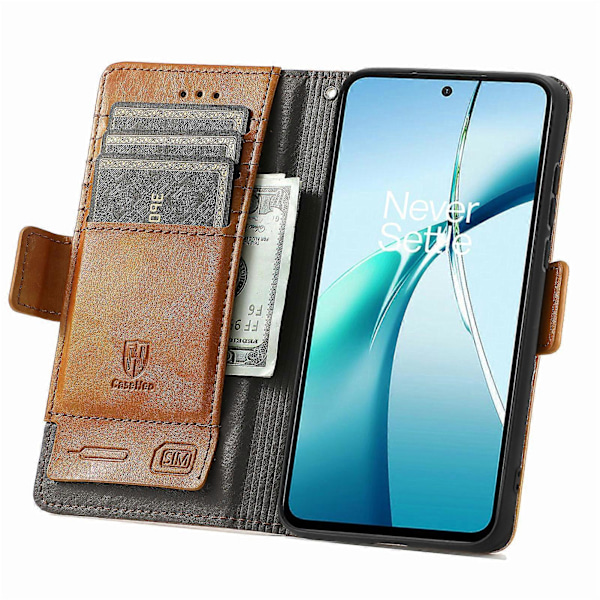 För Xiaomi Redmi Note 14 5G Fodral Ställ Plånbok Splitsad PU Läder Omslag[HK] Light Brown