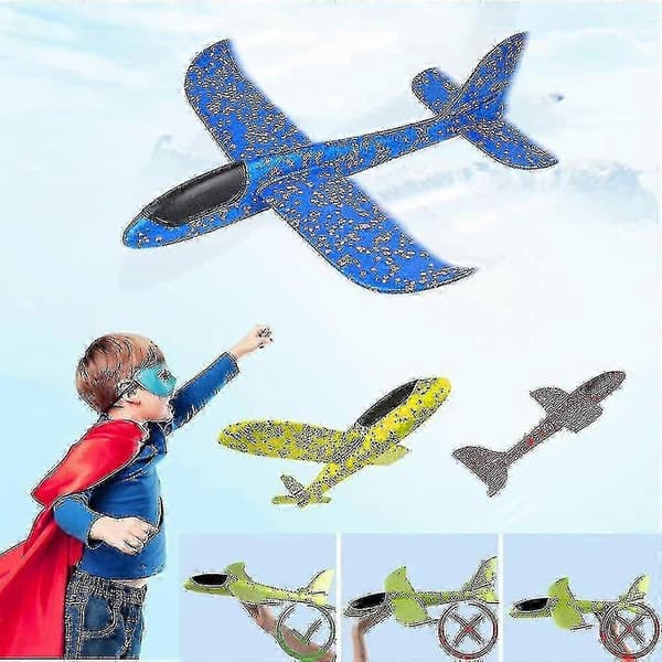 4-pack skumglidflygplan, manuell kastning, storlek 48 cm, lysande flygplan_zyaq[YJD]