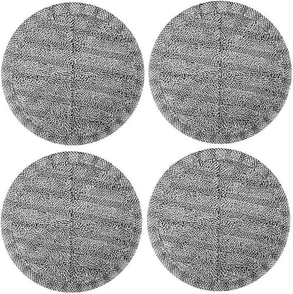 Mikrofiber elektrisk moppbytesdyna (grå 4 delar för modell lämplig för byte med 6 tums diameter moppdyna)[YJD]