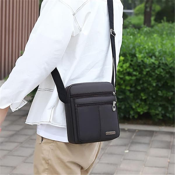 Oxford Messenger-väska för män, axelremsväskor, crossbody-väskor, toteväska [YJD] Black 1pc