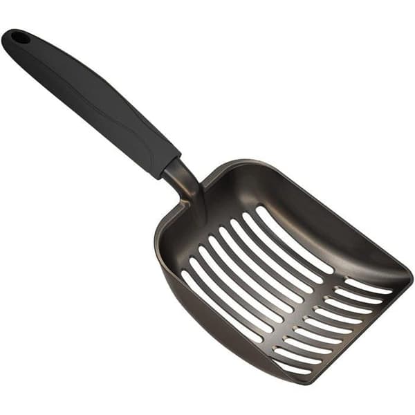 Metallkattsandsspade - 1 styck, 35x14 cm - Hållbar sikt - Säker för kattsand (YJD)