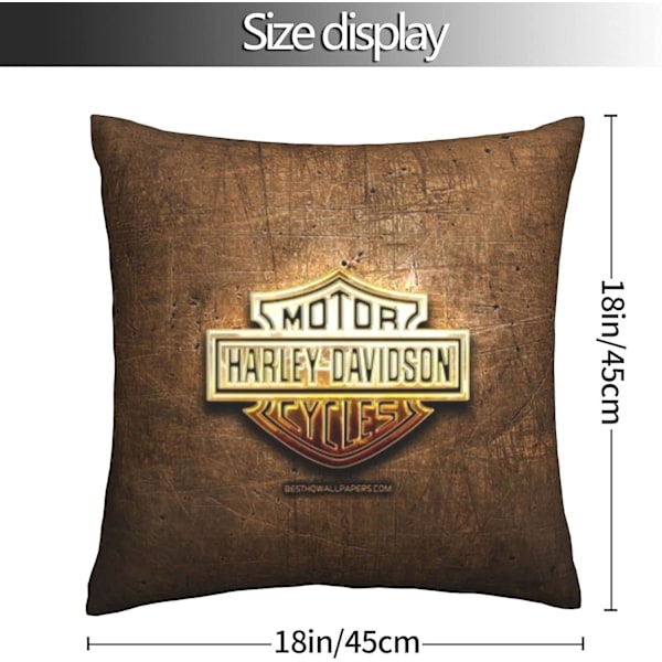 Kuddöverdrag Harley Davidson Varm och mjuk kuddfodral för dekorativa örngott i säng soffa utomhuskudde (H-313)  (YJD) 45x45cm