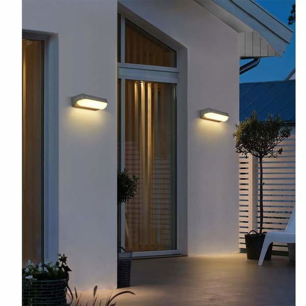Væglampe - YYV - Moderne - 12W LED - IP65 - Sort/Varm Hvid (YJD)