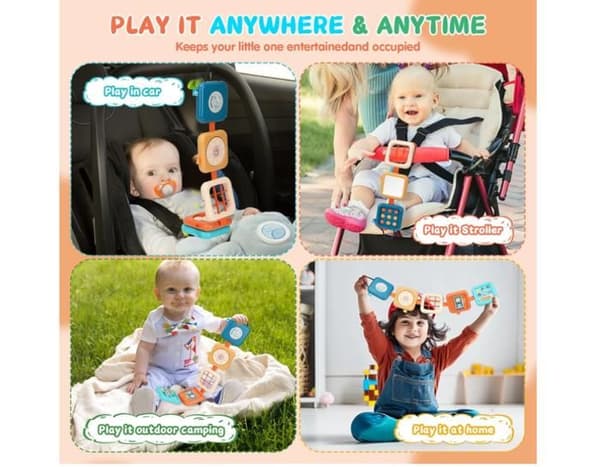 Babyaktivitetskuber, babyleksak, sensoriska leksaker för barn, reseleksaker för flygplan, pedagogiska leksaker[YJD]