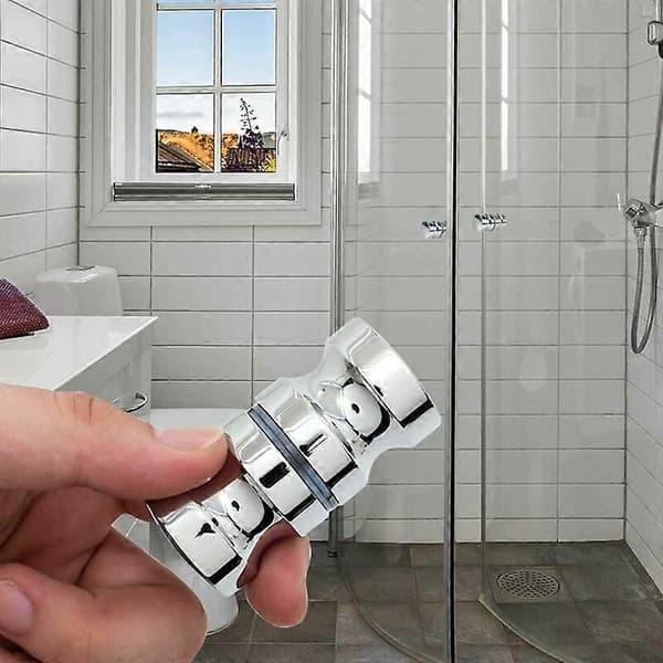 Glasdørknop, solid konstruktion i rustfrit stål med ergonomisk design, korrosionsbestandig og nem installation til brusedøre[YJD]
