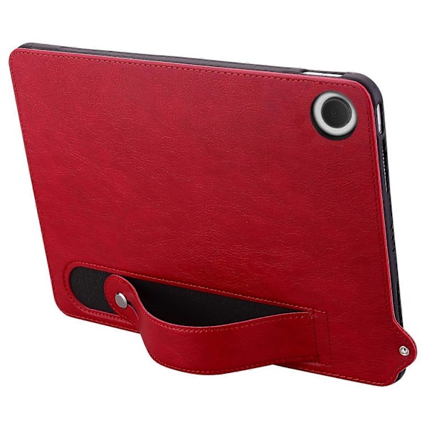 Samsung Galaxy Tab A9 X110 X115 Kotelo Käsiremmi Jalusta Nahkainen Tablettisuoja - Harmaa[HK] Multicolor Red