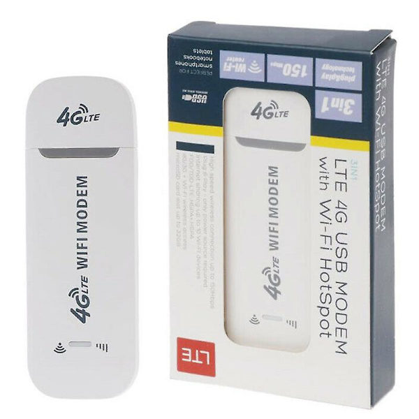 Olåst 4g Lte Usb Modem Mobil Trådlös Router Wifi Hotspot Simkortplats[YJD] White 1 Pc