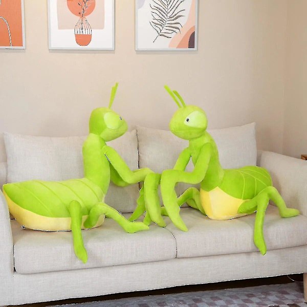 70cm Kawaii Grön Bönsyrsna Plush Leksak Simulation Fylld Djur Insekt Mjuk Docka Kudde Barnfödelsedagspresent För Pojke Baby_v (YJD)