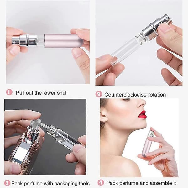 Reise påfyllbare parfymeatomisatorer, 5ML, 3 stk. mini bærbare sprayflasker [YJD]
