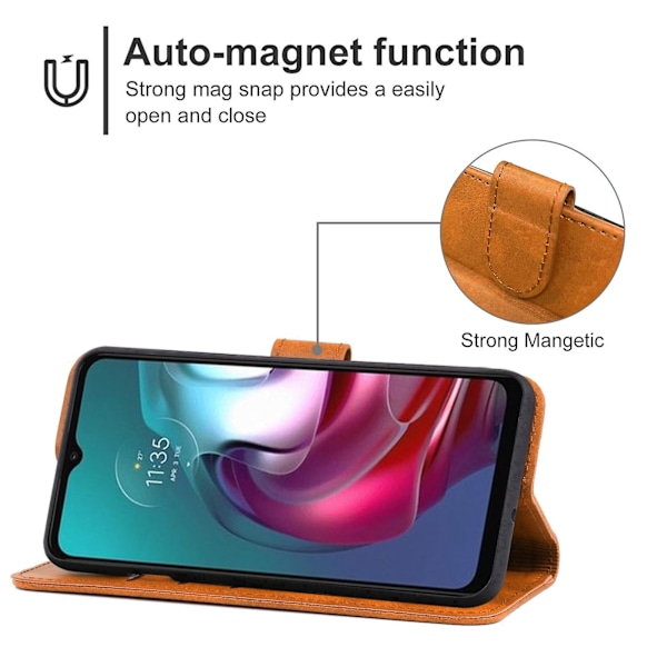 Lærveske for Motorola Moto G30 / G20 / G10 4g  (YJD) Brown