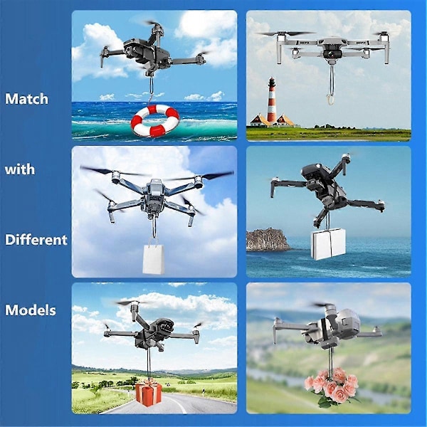 Drone Airdrop System för DJI Mini 3 Pro/Mini 3/ Mini 2 SE/Phantom 3 4/4 Pro Kastare för Bröllop Fiskebete[YJD]