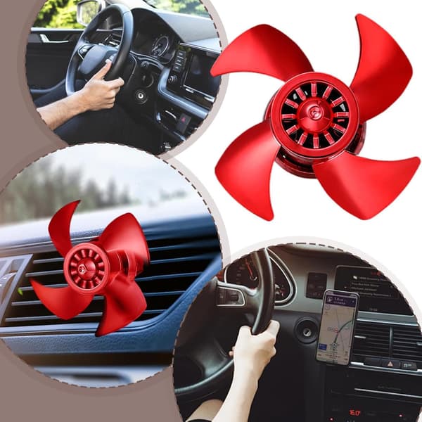 Bilduftfrisker, diffuser med stille og ventilator – til bilgitter – sommer, Valentinsdag og jul[YJD]
