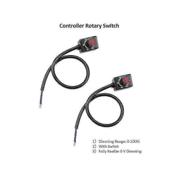 DC 0/1-10V Vred LED-dimmer, lågspännings passiv dimmer PWM-dimning för 0-10V eller 1-10V dimbara Elec[YJD] Black