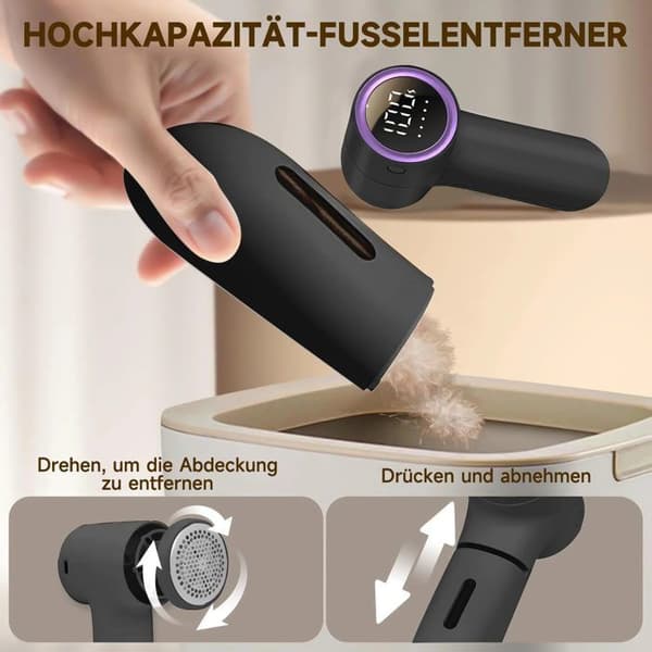 Fjernelse af fnug - INGEN - Elektrisk - Genopladelig - 5 hastigheder - LED-display