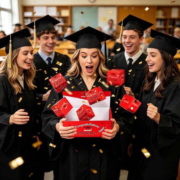 Graduation Box til Penge - Pop Out DIY Grad Beholder | Grad Box Sæt, til High School Universitetsstuderende Lærer Festgave Ceremoni Indretning[YJD]