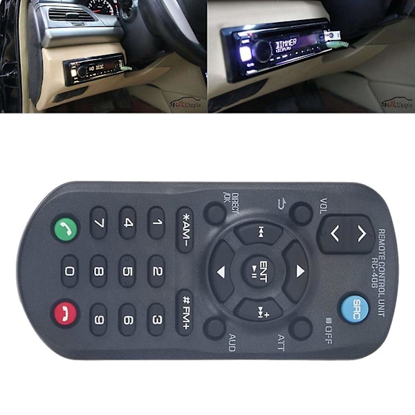 Bärbar RC-406 Fjärrkontroll för Kenwood CD Bilradio KCA-RC406 KDC-X997[HK]