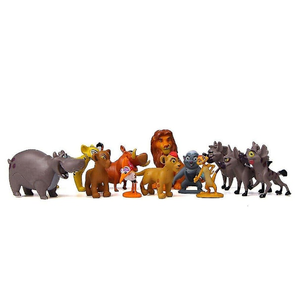 12 stk./sæt Løvernes Konge Løvevagten Actionfigur Legesæt Simba Kion Timon Pumbaa Dukkesamling Model Legetøj Børnegave (YJD)