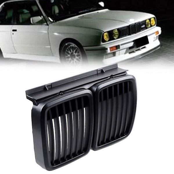 Forreste Grilludskiftning til E30 3-serie M3 Front Hood Bumper Grill Mat Sort 1982-1994  (YJD) Matte black