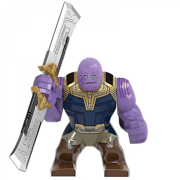 8cm Endgame Thanos Rustning med Uendelighetshansker Sværd Stor Størrelse Dukke Mini Dukke Byggeklosser Lekebarn Gaver Halloween