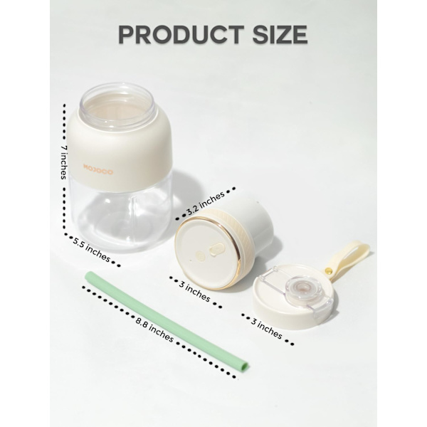 Ledningsfri bærbar smoothieblender 710 ml rustfrit stål[YJD]