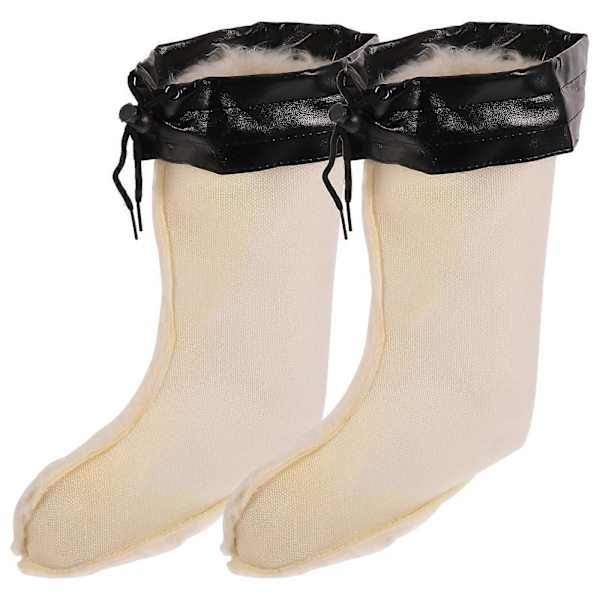 1 par regnstövelsfoder, bekväma stövelsfoder, tjocka stövelsfoderöverdrag, varma stövelsfoder [YJD] White 30.00X24.00X9.00CM