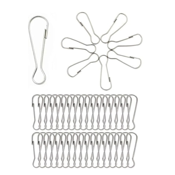 100 stk. Vårfjærkroker Snap Clip Hooks Små vårfjærspenner [kk]