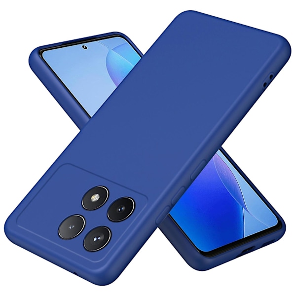 För Xiaomi Redmi K70 5G/K70 Pro 5G Fodral 2.2mm TPU Telefonfodral med Fiberfoder - Lila  (YJD) Blue Xiaomi Redmi K70 5G