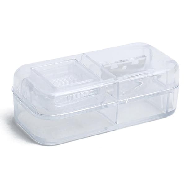Knuse Pilleboks Klippemaskin Mini Kutter Pillekutter Deler Oppbevaringsbokser[YJD] White 1pc