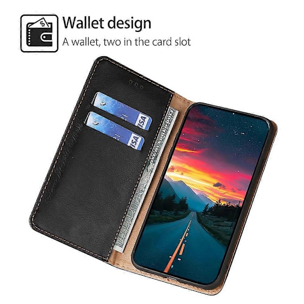 För Huawei nova 12i 4G Fodral Magnetisk Automatisk Stängning Läder Plånbok Telefonfodral[HK] Black