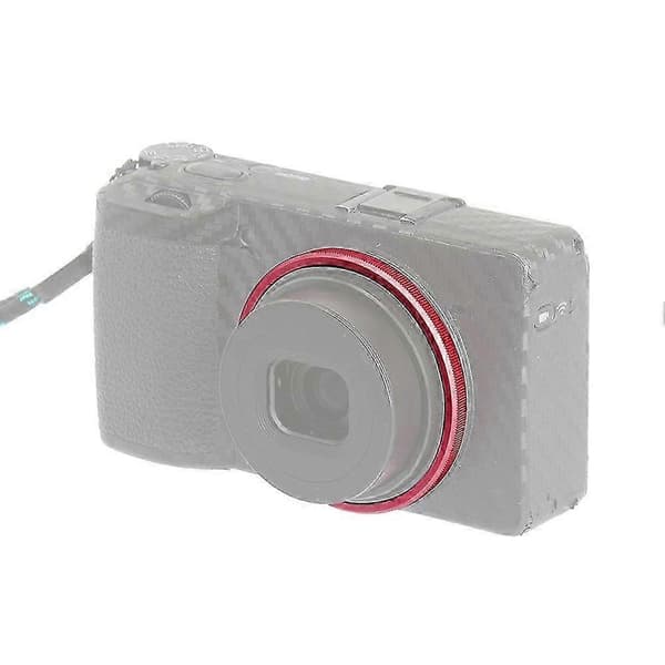 Aluminiums linsering til Ricoh GR III GRIII HDF GR3 kamera erstatter Ricoh GR3 linsedekorationsringhætte sort [YJD]
