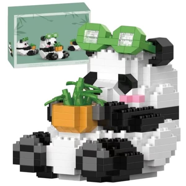 Panda Byggeklodser Mini Panda Byggeklodser Søde Dyre Panda Klodser, 348 dele[YJD]